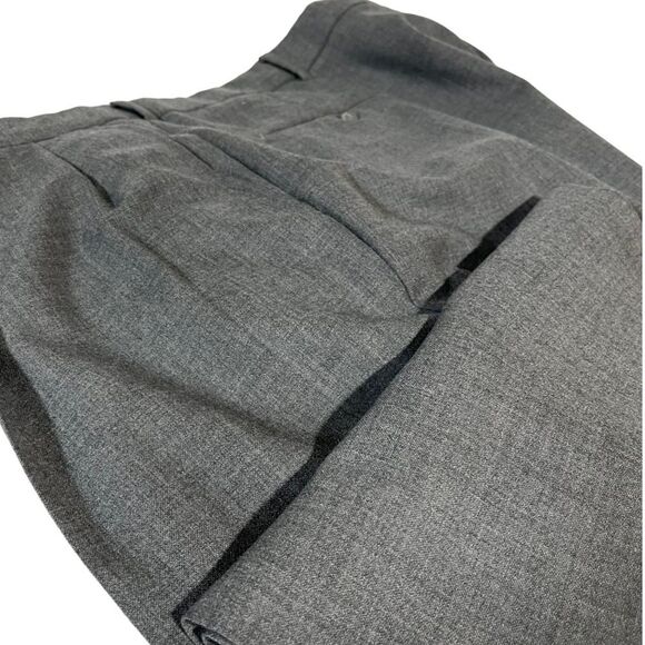 Pair of‎ Lands End Mens Vintage Gray Wool Dress Pants 42 42L Pleated Made In USA - Picture 9 of 16
